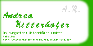 andrea mitterhofer business card