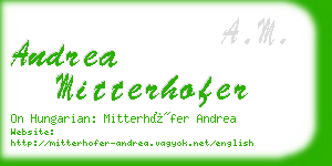 andrea mitterhofer business card